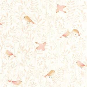 Papel Pintado Casadeco Flying Bird Rose Nude 88314120