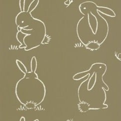 Papel Pintado Casadeco Funny Bunny Vert Kaki 88387526
