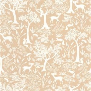 Papel Pintado Casadeco Poetic Forest Beige Camel 88264232