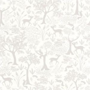 Papel Pintado Casadeco Poetic Forest Gris Duvet 88269400