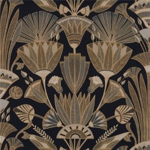 Papel Pintado Casamance Denderah Noir Mordoré 76130610